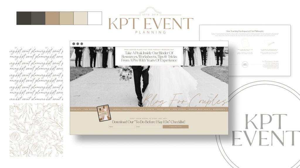 kpt event planning portfolio brand and website design | Power of Personality Packed Branding: How to Build a Strong Brand To Connect with Your Audience | Lenya Creative