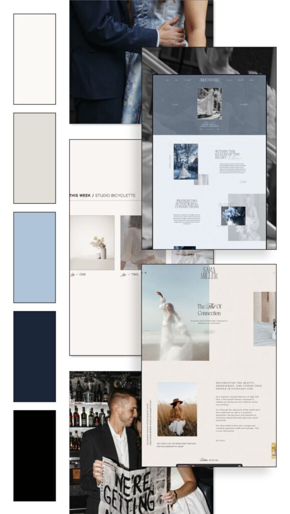 Mood board for a website template we are planning to launch for your website refresh