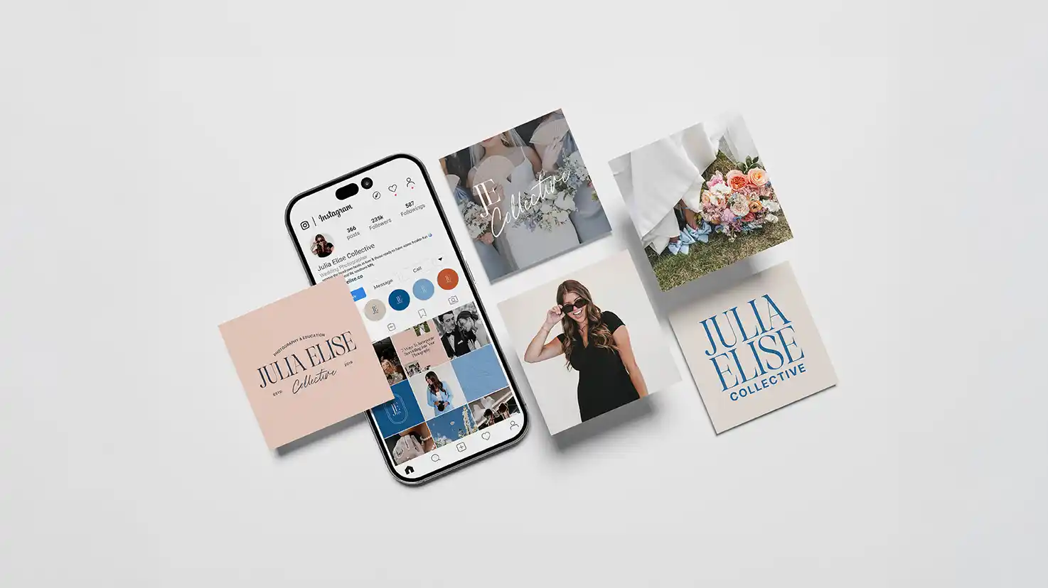 Brand suite for a brand and website in a week service for Julia Ellise Collective